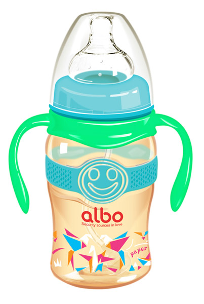 愛樂寶220mlPPSU寬口感溫自動奶瓶綠色