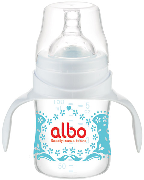 愛(ài)樂(lè)寶150ml寬口晶鉆玻璃奶白