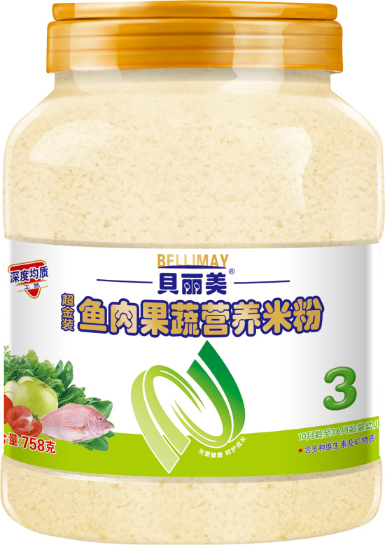 貝麗美果蔬營(yíng)養(yǎng)米粉758克3段