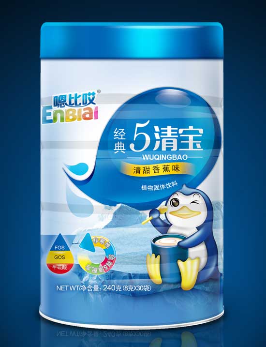 嗯比哎清甜香蕉味5清寶罐裝