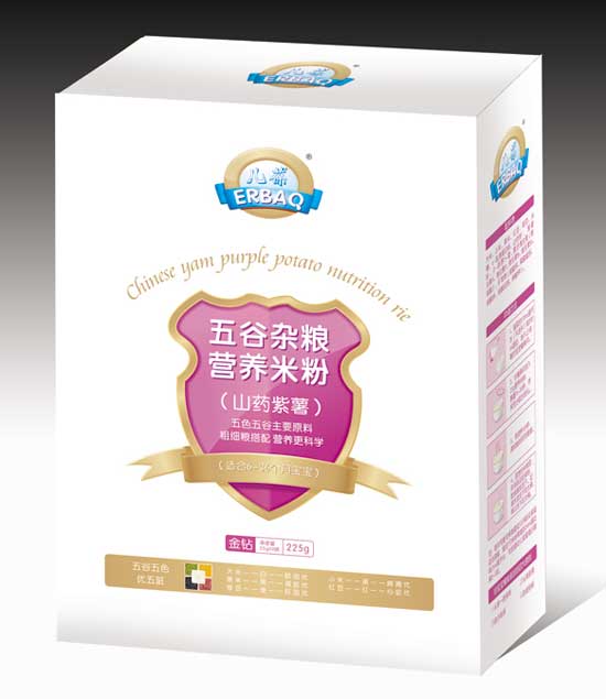 兒葆山藥紫薯2段五谷雜糧營(yíng)養(yǎng)米粉盒裝