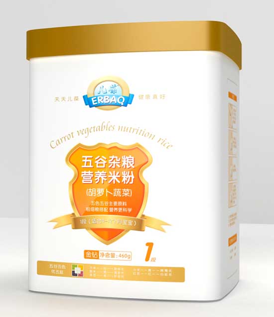 兒葆胡蘿卜蔬菜1段五谷雜糧營養(yǎng)米粉聽裝