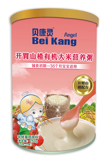 貝康靈開胃山楂有機大米營養(yǎng)粥(聽裝)