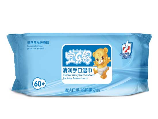 寶樂舒清潤(rùn)手口濕巾60片