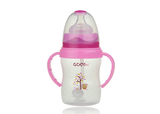果兒180ML寬口PP奶瓶粉色