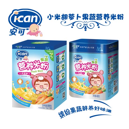 安可小米胡蘿卜果蔬營養(yǎng)米粉