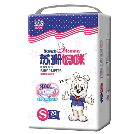 蘇珊媽咪柔薄型嬰兒紙尿褲S70片