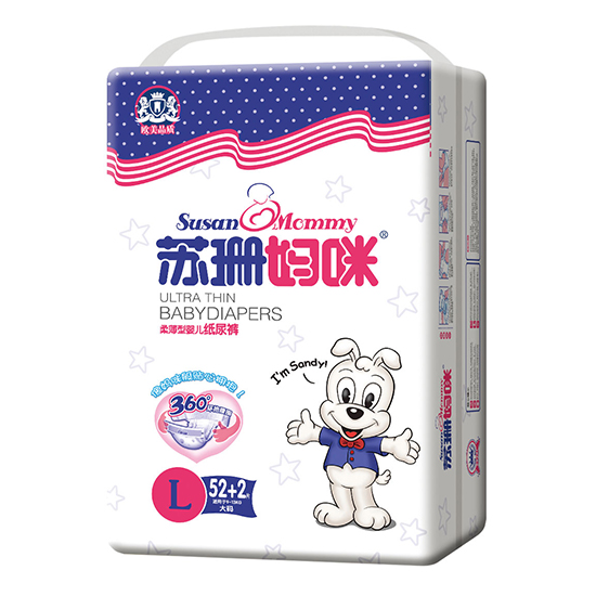 蘇珊媽咪柔薄型嬰兒紙尿褲L52+2片