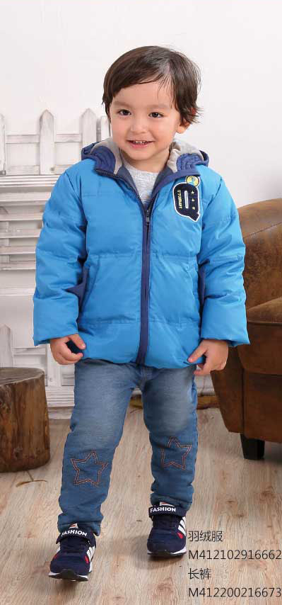 棉果果羽絨服 長(zhǎng)褲 藍(lán)色