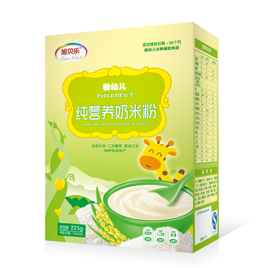 旭貝樂嬰幼兒純營養(yǎng)奶米粉盒裝