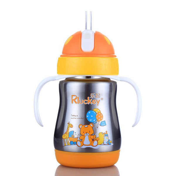 樂(lè)起不銹鋼保溫奶瓶 黃色