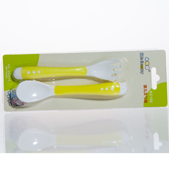 小孩國嬰兒叉勺組合黃色