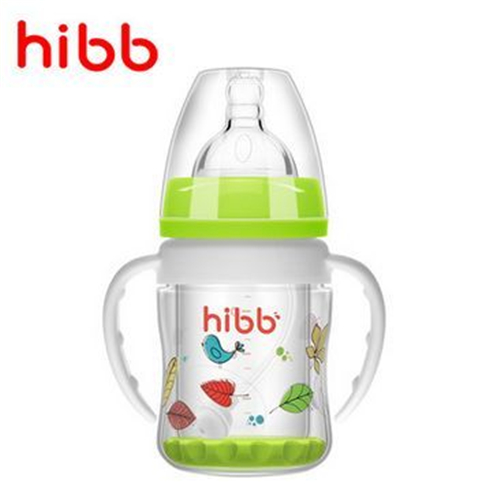 浩一貝貝雙層玻璃奶瓶綠色