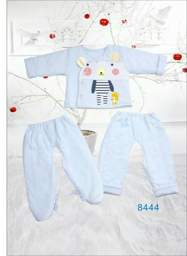 快樂小天天保暖棉衣套裝 淺藍(lán)色