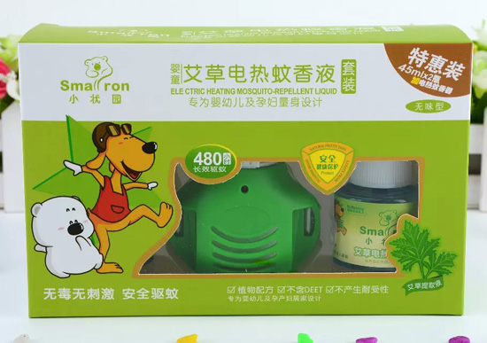 小狀園艾草電熱驅(qū)蚊液2瓶