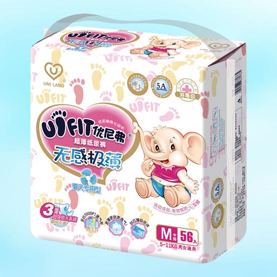 優(yōu)尼弗無感極薄嬰兒紙尿褲M碼56入