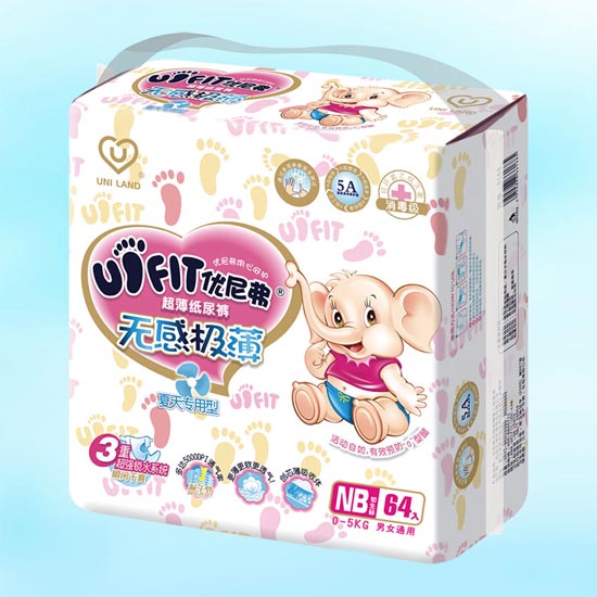 優(yōu)尼弗無(wú)感極薄嬰兒紙尿褲NB碼64入