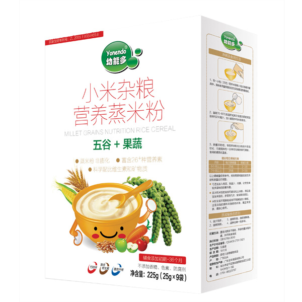 幼能多小米五谷果蔬蒸米粉