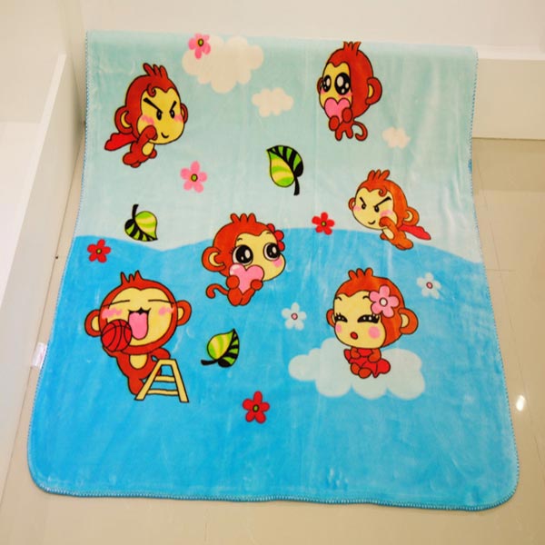 亞奧超柔小毯子咪嘻猴藍(lán)色