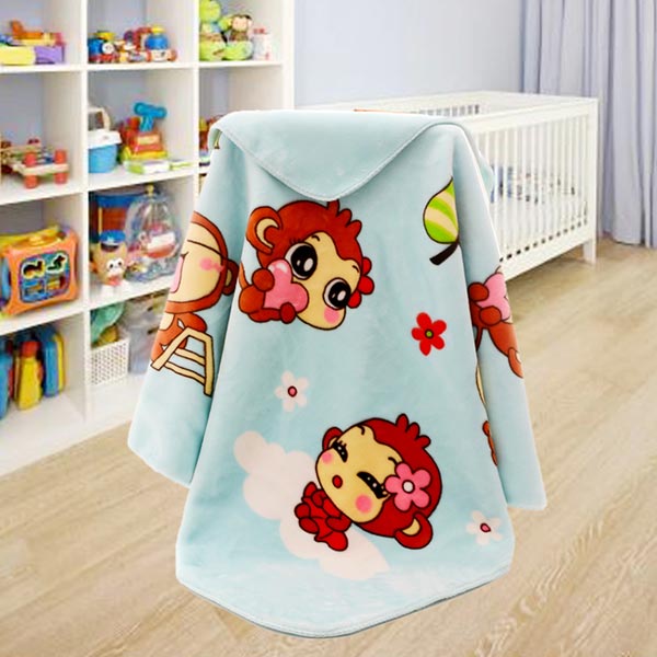 亞奧超柔云毯悠嘻猴藍(lán)色