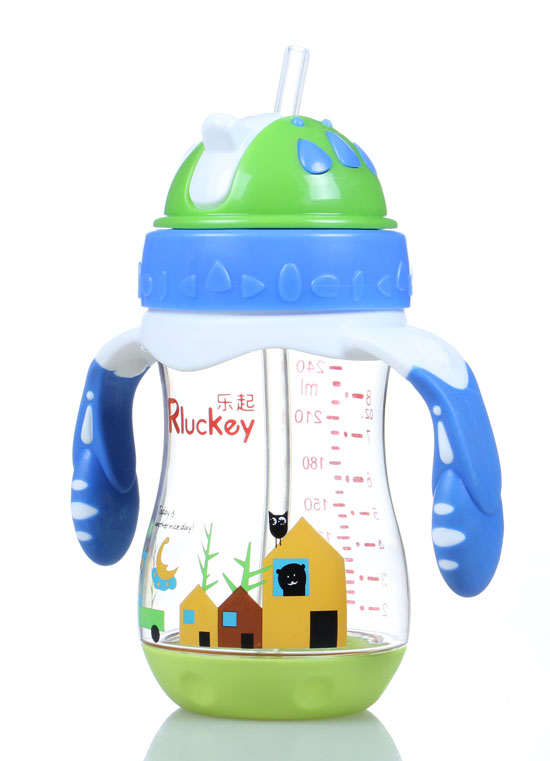 樂起PPSU歪嘴水壺240ml藍色