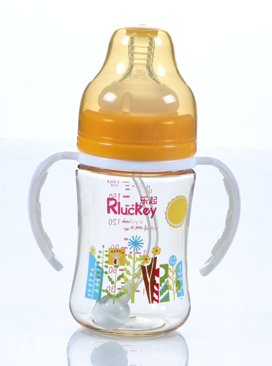 樂起PPSU防滑奶瓶180ml黃色