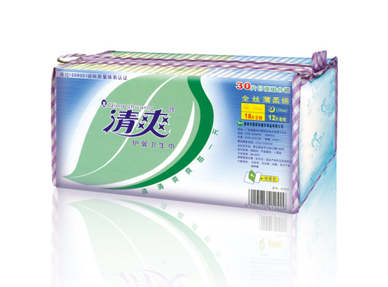 清爽水晶系列—片日夜組合全絲薄柔棉衛(wèi)生巾