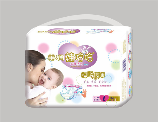 美潤娃哈哈瞬吸極薄紙尿褲L碼36片