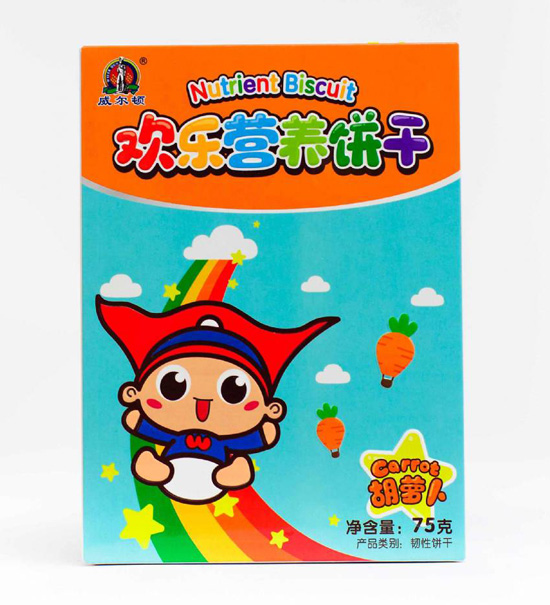 威爾頓75G歡樂(lè)營(yíng)養(yǎng)餅干(胡蘿卜味)