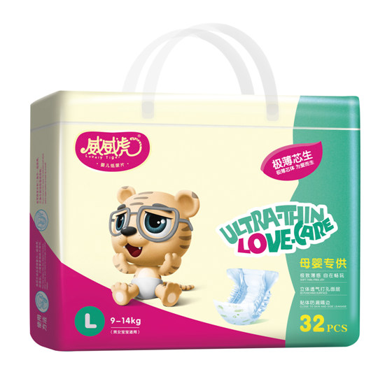 威威虎極薄芯生紙尿片L碼32片