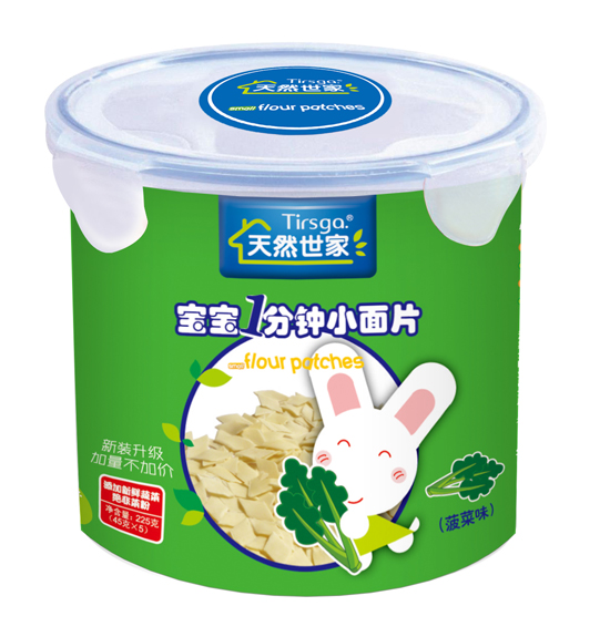 天然世家菠菜小面片桶裝