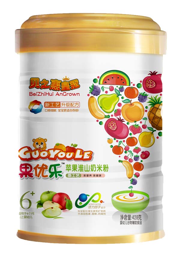 貝之惠果優(yōu)樂蘋果淮山奶米粉