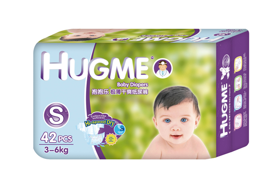 抱抱樂(lè)極薄干爽紙尿褲S碼42片