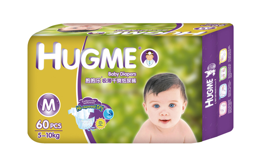 抱抱樂極薄干爽紙尿褲M碼60片