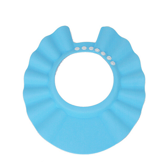 定制加厚寶寶洗發(fā)帽藍