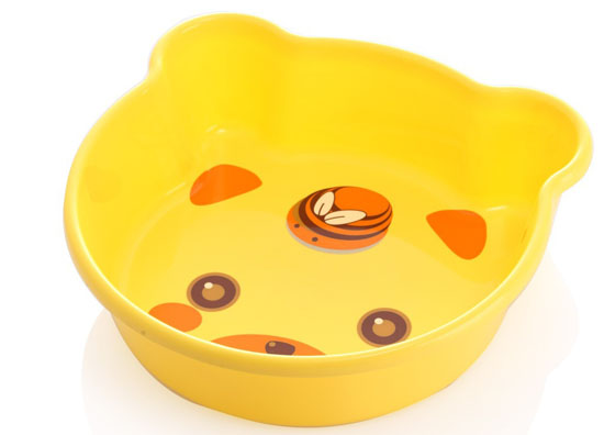 卡通盆可愛(ài)動(dòng)物笑臉盆塑料小號(hào)洗臉盆子