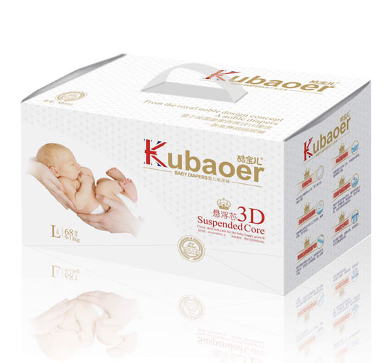 酷寶兒3D懸浮芯嬰兒紙尿褲L碼68片