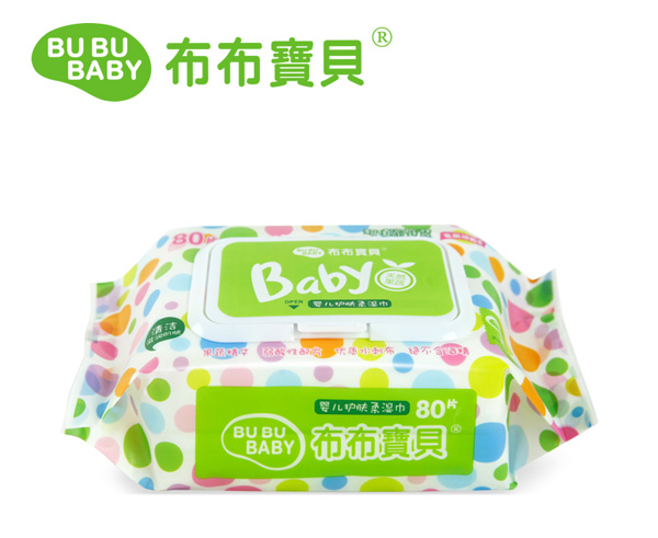 布布寶貝嬰兒柔膚濕巾綠色