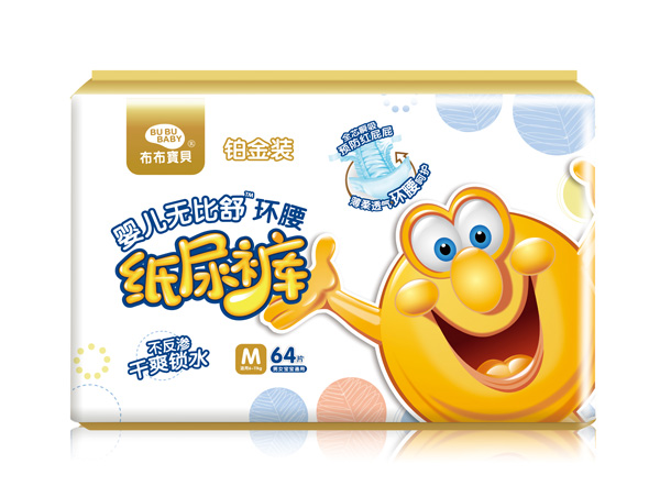 布布寶貝鉑金裝嬰兒環(huán)腰紙尿褲M(mǎn)橫向