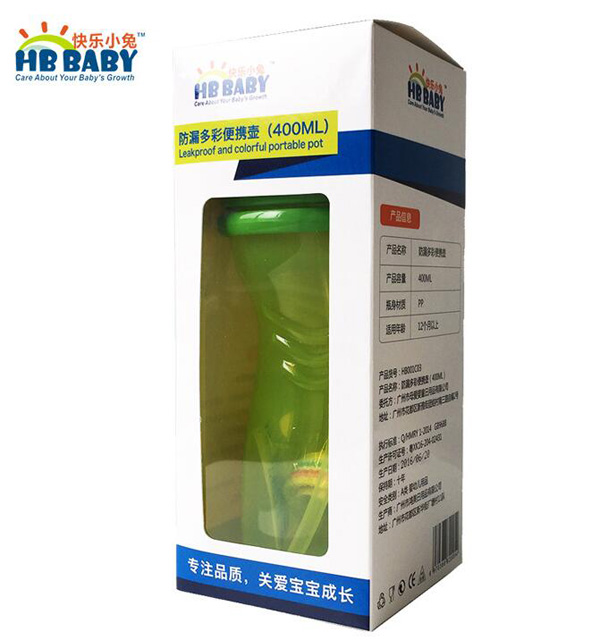 快樂(lè)小兔400ML兒童水壺背帶防漏便攜吸管杯