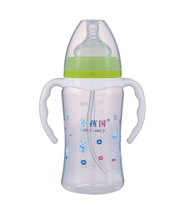 小孩國寬口直身自動PP奶瓶300ML