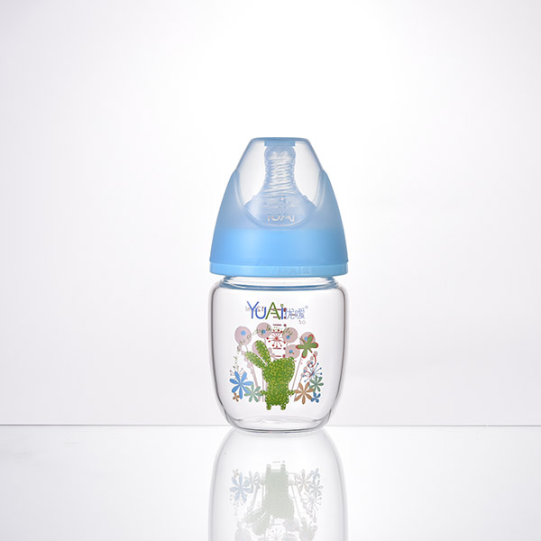 優(yōu)噯4安寬口晶鉆玻璃奶瓶(120ml)