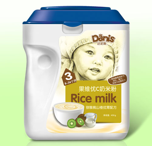 達尼斯獼猴桃山楂果維優(yōu)C奶米粉3段