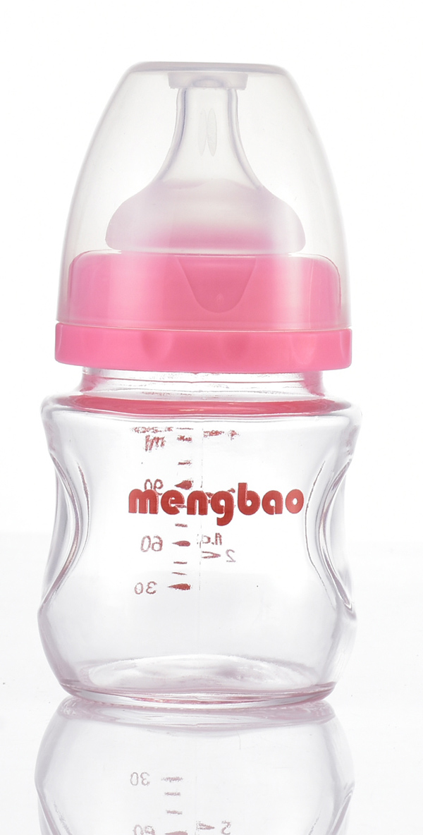 盟寶PP果汁奶瓶粉色
