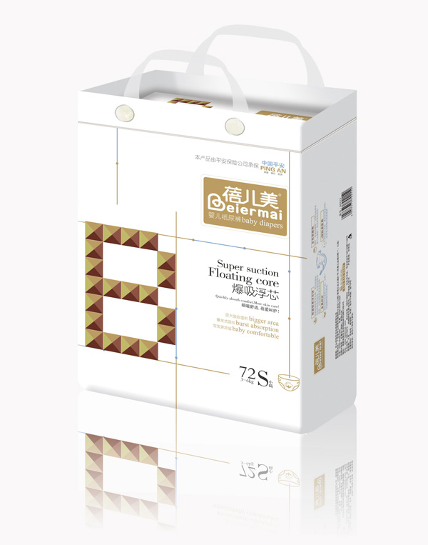 蓓兒美(爆吸浮芯)紙尿褲S72