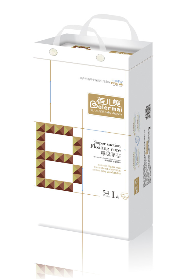 蓓兒美(爆吸浮芯)紙尿褲L54