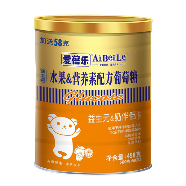 愛蓓樂樂458克水果&營(yíng)養(yǎng)素配方葡萄糖-益生元