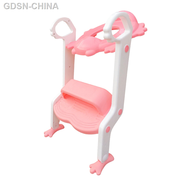 青蛙階梯式輔助座便器粉色