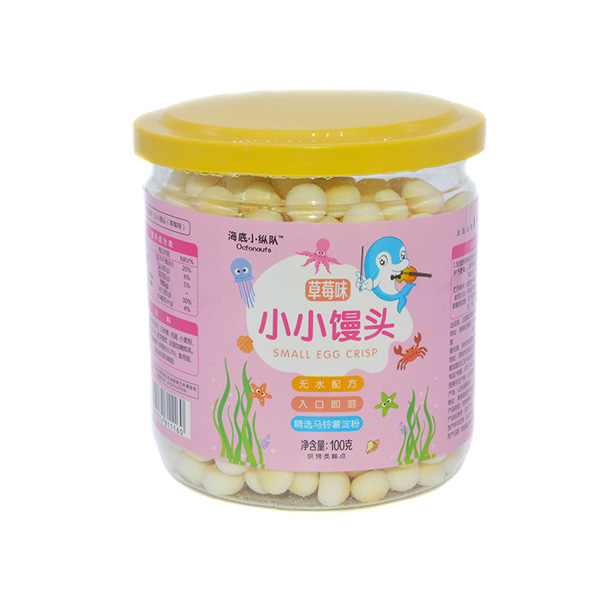 海底小縱隊(duì)小小饅頭草莓味包裝升級(jí)100g