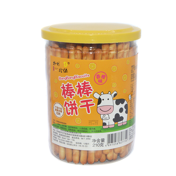 捌月拾伍棒棒餅干香橙味210g